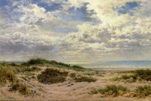 A Fine Morning on the Sussex Coast Oil painting by Benjamin Williams Leader