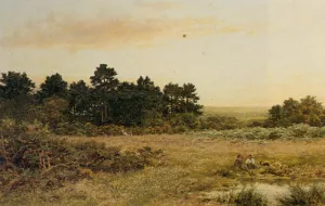 A Surrey Common Near Gornshall Oil painting by Benjamin Williams Leader
