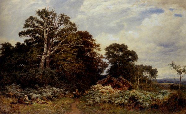 Main Product Photo of A Surrey Woodland Painting by Benjamin Williams Leader