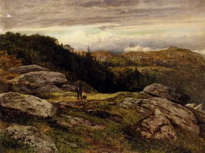 A Welsh Hillside Path by Benjamin Williams Leader Oil Painting