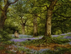 Blue Bells by Benjamin Williams Leader - Oil Painting Reproduction
