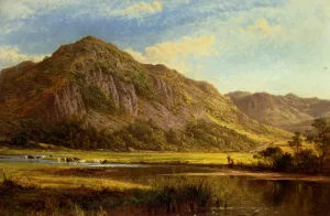 Derwent Water Cumberland painting by Benjamin Williams Leader