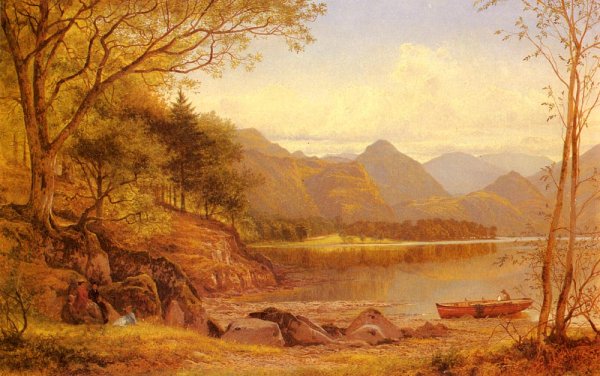 Main Product Photo of Derwentwater Painting by Benjamin Williams Leader
