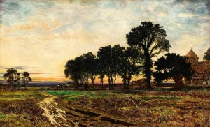 Evening After the Rain by Benjamin Williams Leader Oil Painting