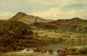 From Below Capel Curig by Benjamin Williams Leader Oil Painting