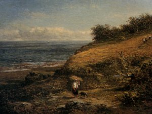 Harvest Time on the Coast of Arran by Benjamin Williams Leader Oil Painting