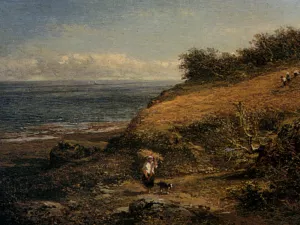 Harvest Time on the Coast of Arran by Benjamin Williams Leader - Oil Painting Reproduction