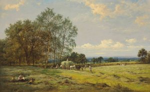Haymakers Oil painting by Benjamin Williams Leader