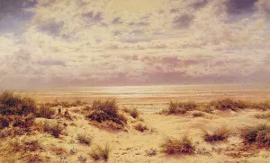 Low tide on the South Coast by Benjamin Williams Leader - Oil Painting Reproduction