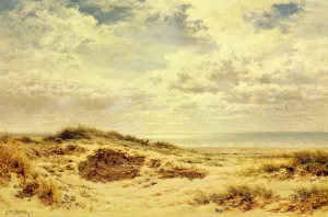 Morning on the Sussex Coast by Benjamin Williams Leader Oil Painting