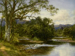 North Wales by Benjamin Williams Leader Oil Painting