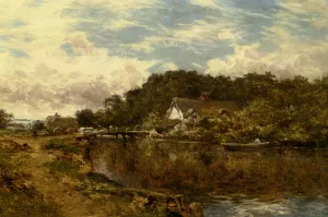 On the Stone Suffolk Oil painting by Benjamin Williams Leader