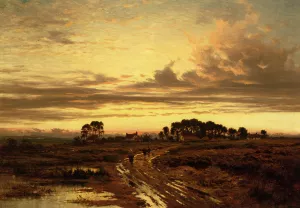 Stonehill Common painting by Benjamin Williams Leader