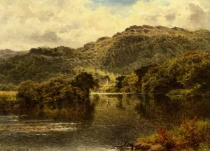 The Conway at Bettws y Cord by Benjamin Williams Leader Oil Painting
