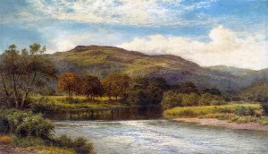 The Conway Near Bettws y Coed Oil painting by Benjamin Williams Leader