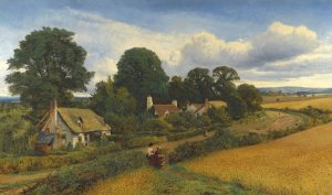 The Cottage Homes Of England by Benjamin Williams Leader Oil Painting
