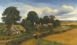 The Cottage Homes Of England Oil painting by Benjamin Williams Leader