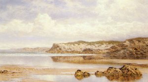 The Incoming Tide, Porth Newquay by Benjamin Williams Leader Oil Painting