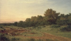 The Sandpit, Burrow's Cross Oil painting by Benjamin Williams Leader