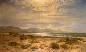 The Sands of Aberdovey by Benjamin Williams Leader Oil Painting