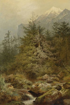 The valley of sweet waters by Benjamin Williams Leader Oil Painting