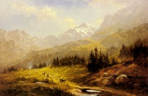 The Wengen Alps, Morning In Switzerland by Benjamin Williams Leader Oil Painting