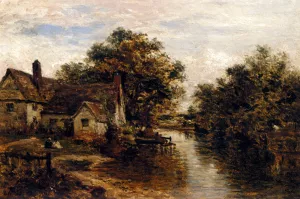 Willy Lott's House, The Subject Of Constable's 'Hay Wain' by Benjamin Williams Leader - Oil Painting Reproduction