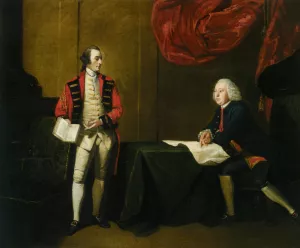 Two Gentlemen by Benjamin Wilson Oil Painting