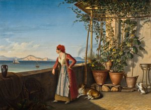 Woman From Procida by Benno Tormer Oil Painting