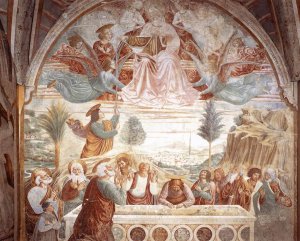 Assumption of the Virgin by Benozzo Di Lese Di Sandro Gozzoli Oil Painting
