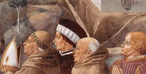 Scenes from the Life of St Francis Detail of Scene 7, South Wall by Benozzo Di Lese Di Sandro Gozzoli - Oil Painting Reproduction