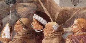 Scenes from the Life of St Francis Detail of Scene 7, South Wall Oil painting by Benozzo Di Lese Di Sandro Gozzoli