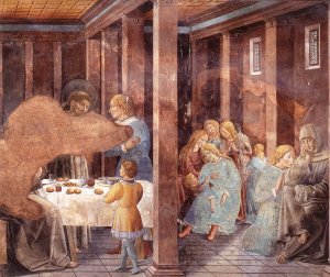 Scenes from the Life of St Francis Scene 8, South Wall Oil painting by Benozzo Di Lese Di Sandro Gozzoli