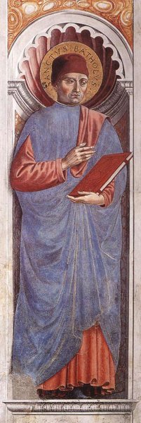 St Bartolus on the Pillar Oil painting by Benozzo Di Lese Di Sandro Gozzoli
