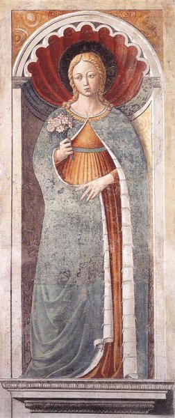 St Fina on the Pillar Oil painting by Benozzo Di Lese Di Sandro Gozzoli