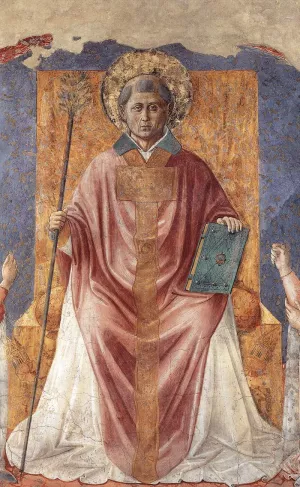 St Fortunatus Enthroned Oil painting by Benozzo Di Lese Di Sandro Gozzoli