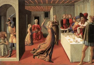 The Dance of Salome by Benozzo Di Lese Di Sandro Gozzoli - Oil Painting Reproduction