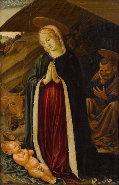 Main Product Photo of The Adoration of the Christ Child  Painting by Benozzo Gozzoli