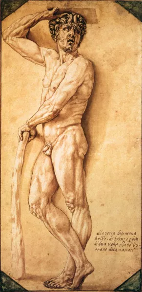 Satyr Oil painting by Benvenuto Cellini