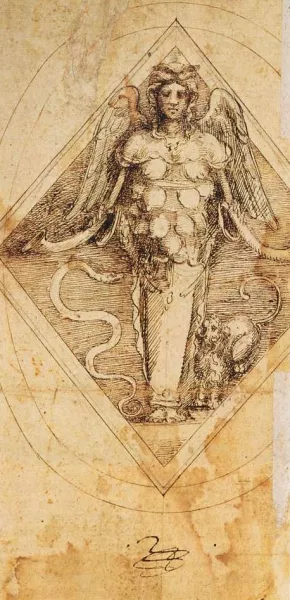 Study for a Seal by Benvenuto Cellini Oil Painting