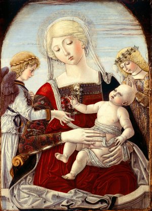Virgin and Child with Angels by Benvenuto Di Giovanni Oil Painting