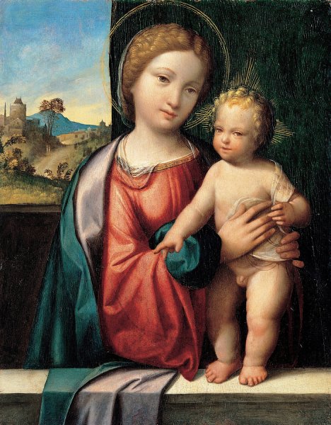 Main Product Photo of Madonna with the Child  Painting by Benvenuto Tisi