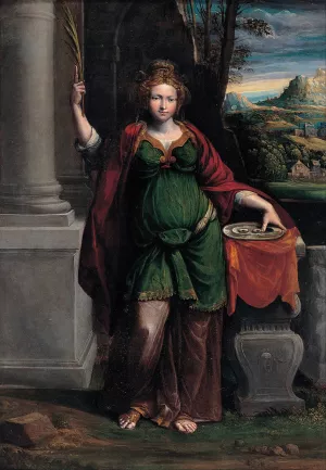 Saint Lucy by Benvenuto Tisi Oil Painting