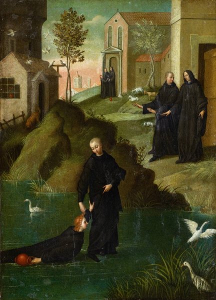 Saint Maur Rescuing Saint Placid from Drowning by Benvenuto Tisi - Hand-Painted Oil Painting Reproduction