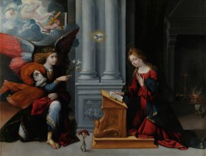 The Annunciation by Benvenuto Tisi Oil Painting