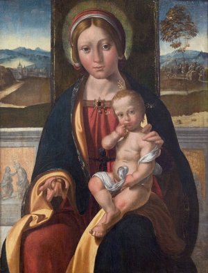 The Virgin and Child by Benvenuto Tisi Oil Painting