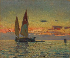 L'ultima ora del giorno by Beppe Ciardi Oil Painting