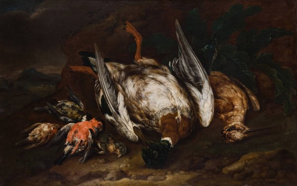 Slaughtered Birds  by Bernaert De Birdt - Hand-Painted Oil Painting Reproduction