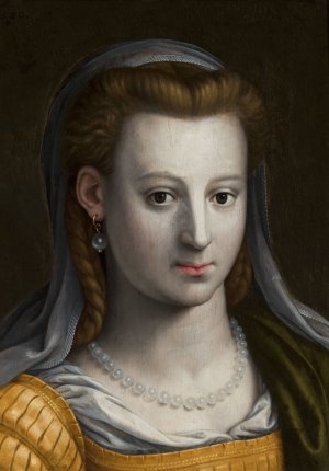 Head of a woman looking ahead by Bernaert De Rijckere Oil Painting