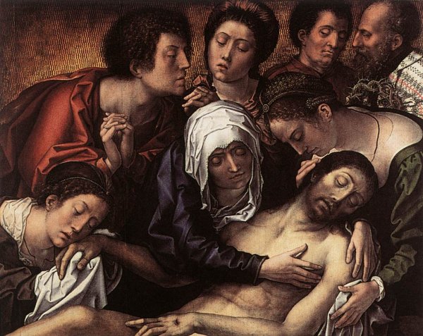 Haneton Triptych Centre Panel by Bernaert Van Orley - Hand-Painted Oil Painting Reproduction